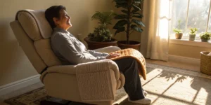 A person using rest to relieve severe lower back pain.