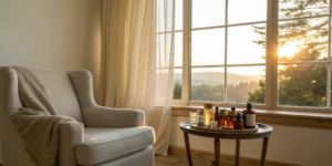 Medicine bottles on a table, part of a plan for using safe alternatives to opioids after surgery.