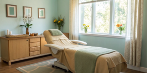 A procedure chair for cervical facet injections, addressing the question of whether they are painful.