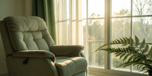 A peaceful recovery space for healing spinal cord stimulator implant scars.