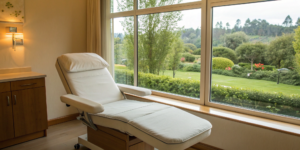 A medical room for an epidural steroid injection, a procedure that insurance may cover for chronic pain.