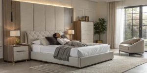 Woman learning how to sleep in a comfortable position after radiofrequency ablation.