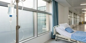 A patient receiving IV vitamin therapy in a clinical setting at Kentuckiana Pain Specialists