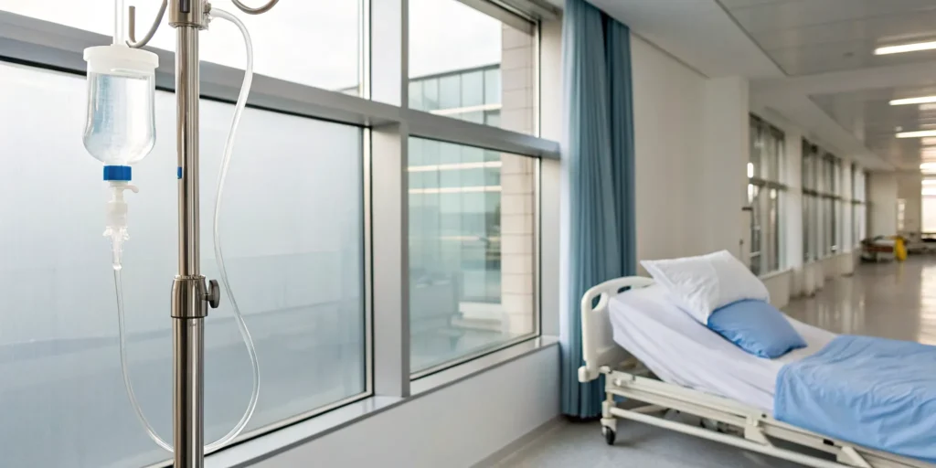 A person receiving one of the different types of IV nutrition for medical or wellness benefits.
